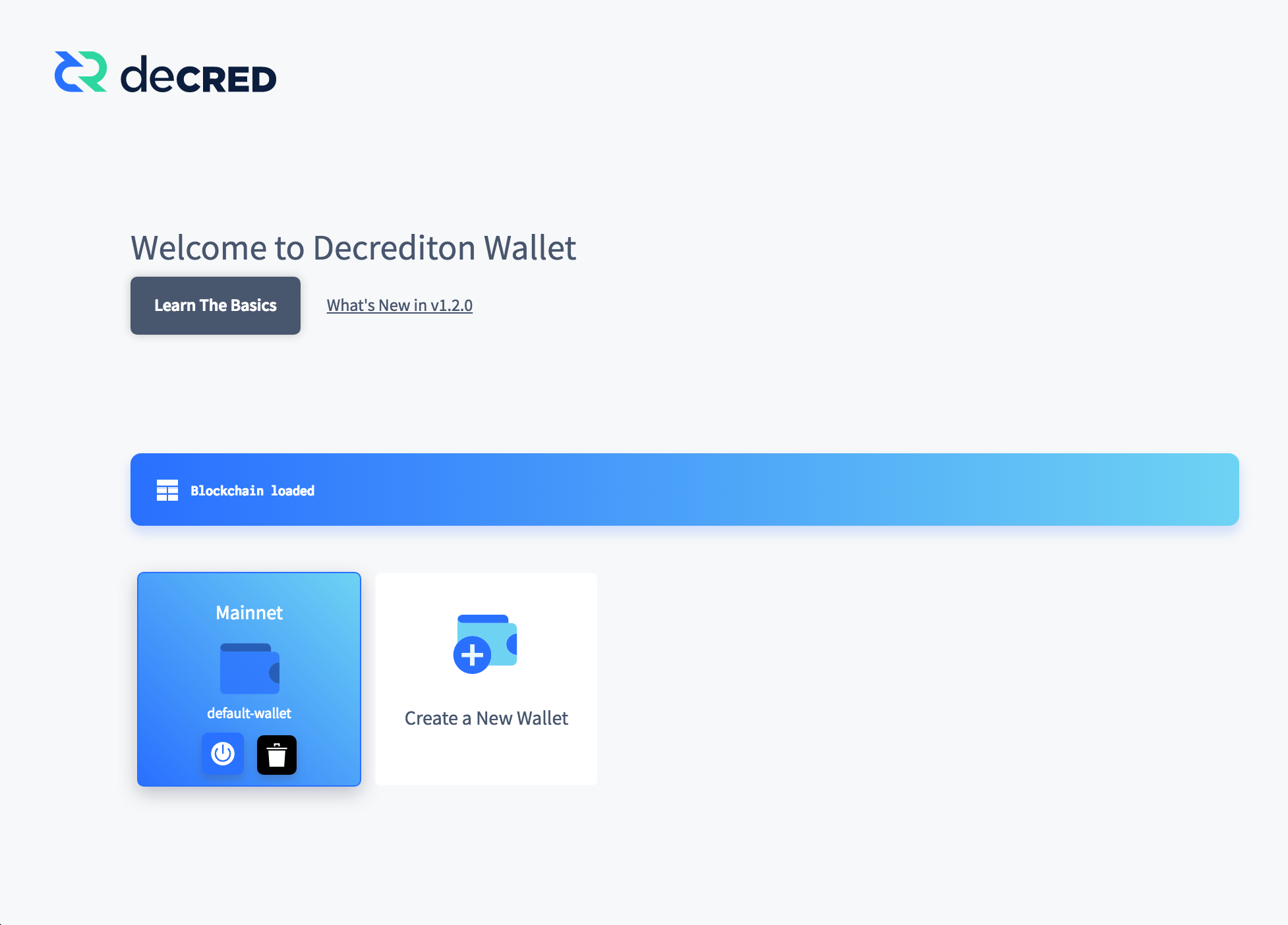 Figura 4 - Inicialização do Decrediton