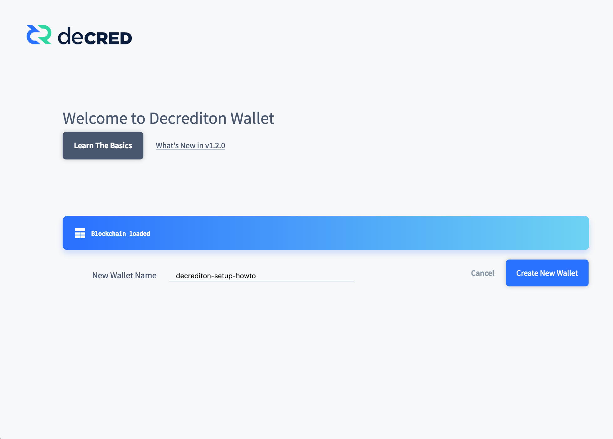 Figure 5 - Create a New Wallet